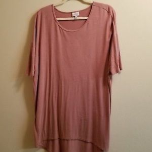 LulaRoe Irma Solid Dusty Rose Tunic Sz M